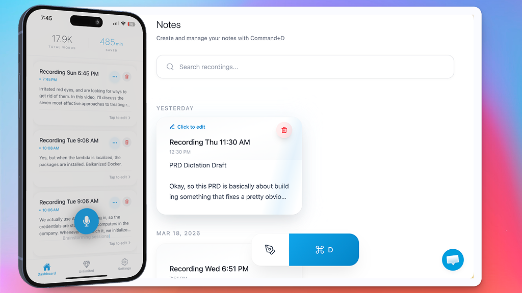 Voice memo turned into text